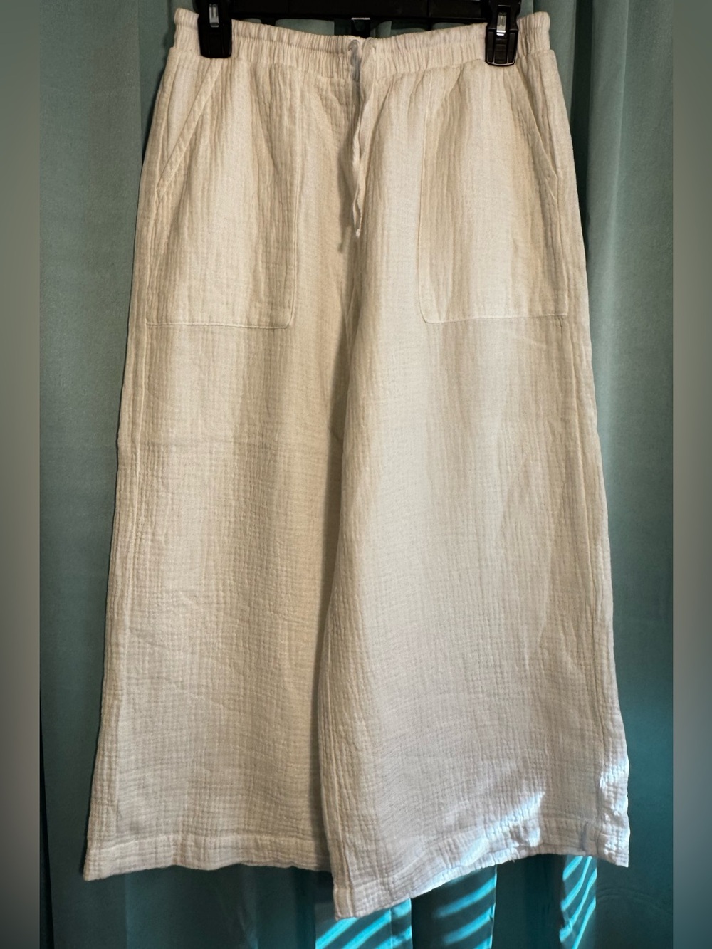 Splendid Wide Leg Pants Women’s Small Cream Gauze Cotton Pull-On Casual